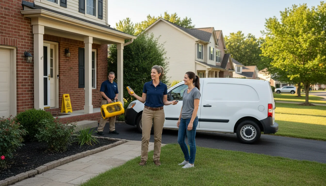 Residential water damage restoration in Heflin, LA
